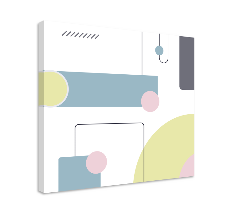 Nowoczesny obraz abstrakcyjna kompozycja geometryczna - TenStickers