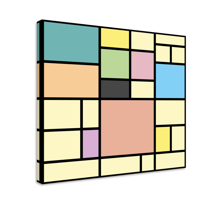 Obraz geometryczny wibracyjne formy geometryczne - TenStickers