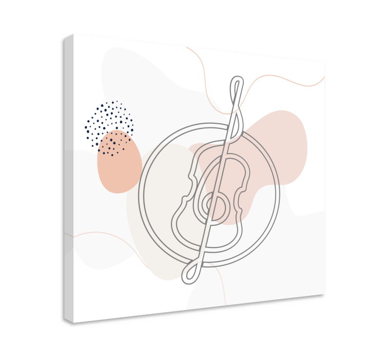 Obraz muzyka z konturami instrumentów muzycznych - TenStickers