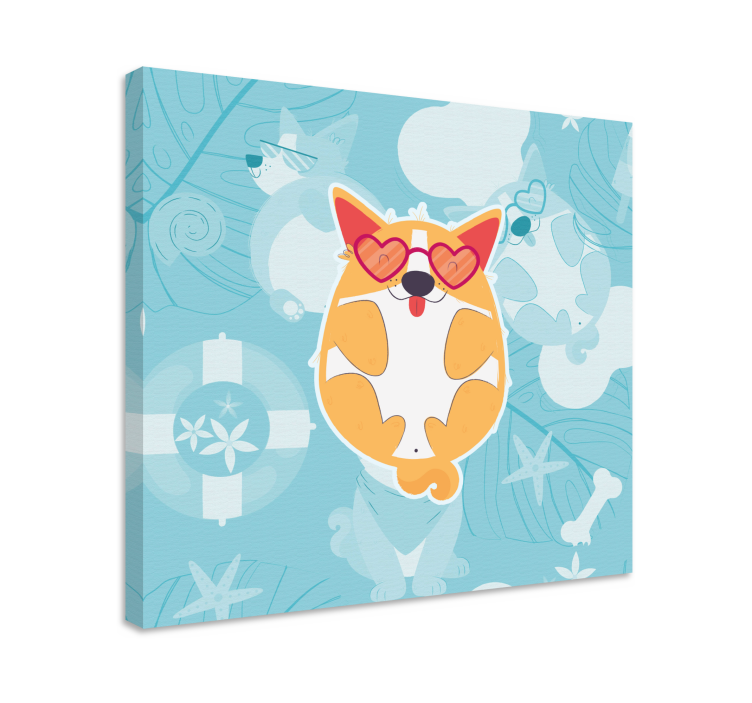 Obraz psy urokliwy corgi w relaksie - TenStickers