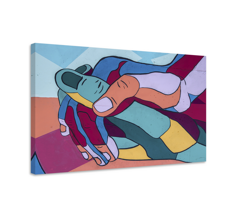 Obraz z postaciami złączone ręce - TenStickers