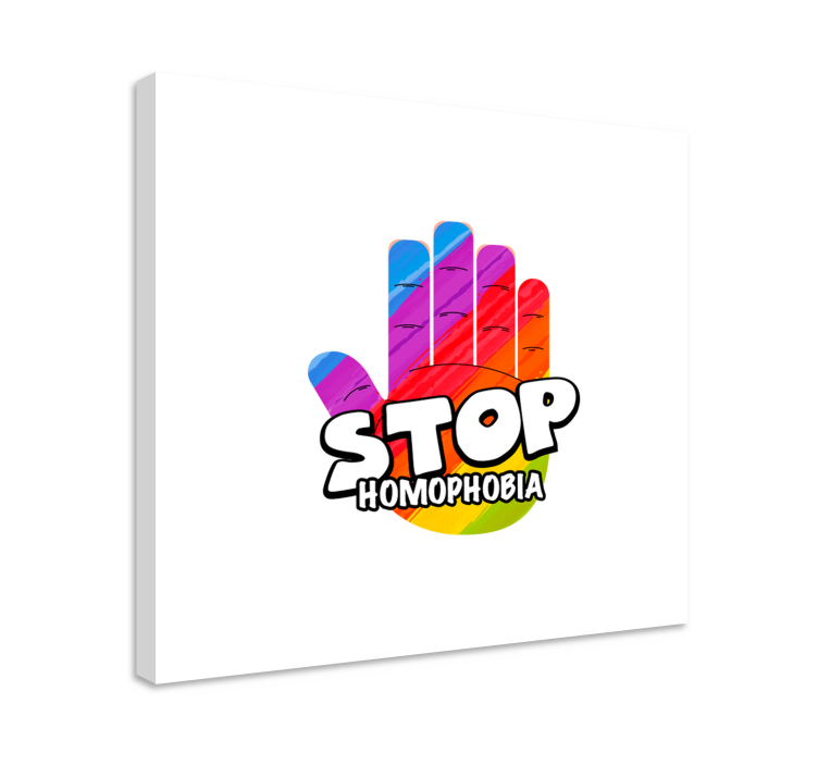Obraz z napisami stop homofobii - TenStickers