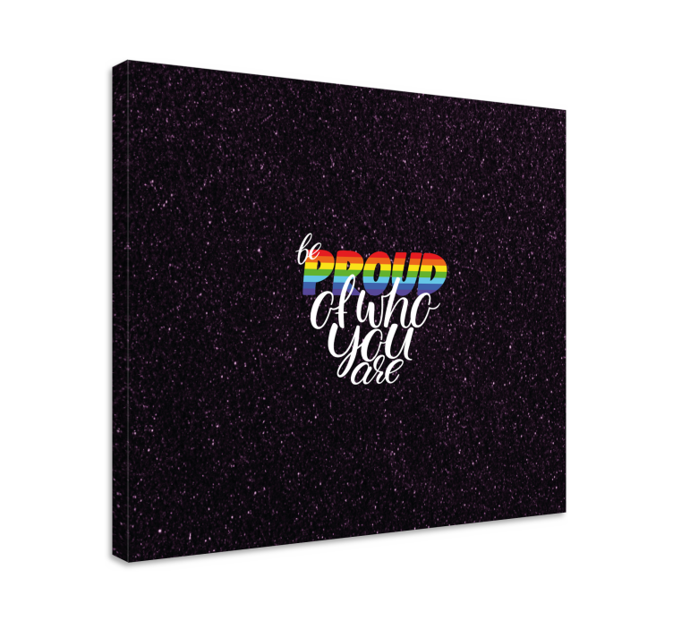 Obraz z napisami bądź dumny - TenStickers