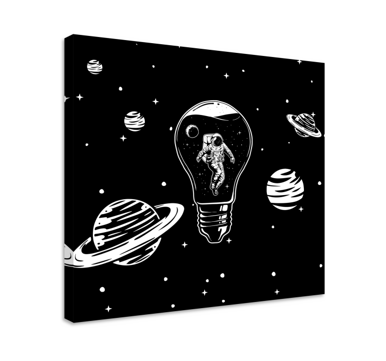Obraz martwa natura astronauta w żarówce - TenStickers