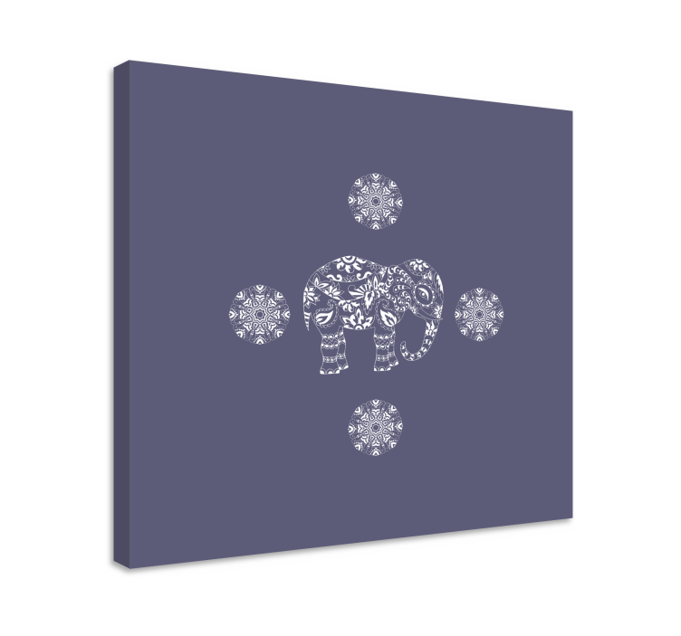 Obraz słonie motyw dekoracyjny z słoniami - TenStickers
