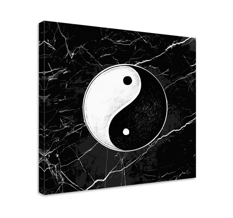 Obraz zen z symbolem yin yang - TenStickers