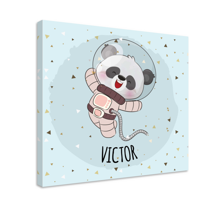Obraz 3d wesoły panda w kosmosie - TenStickers