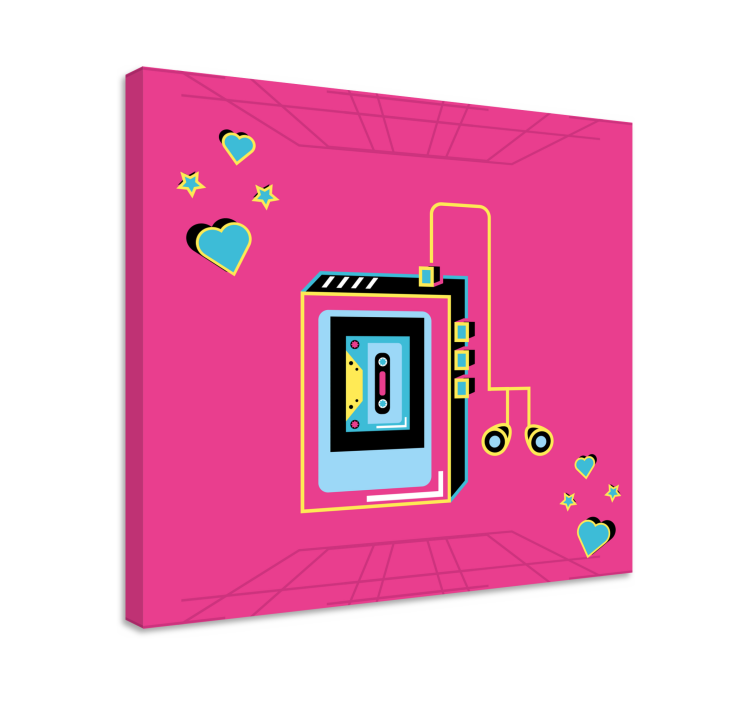 Obraz muzyka retro miłość do kaset - TenStickers