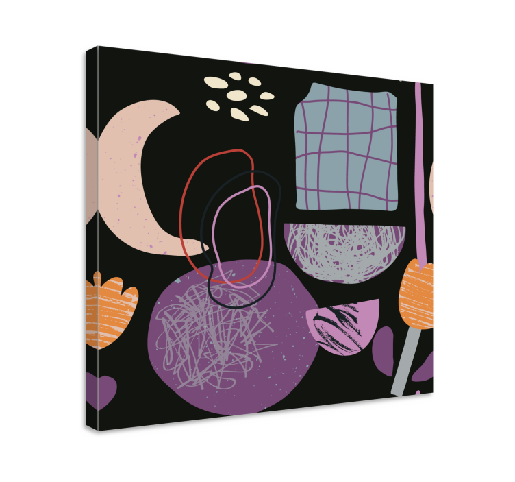 Obraz z ornamentami cechy botaniczne w abstrakcji - TenStickers