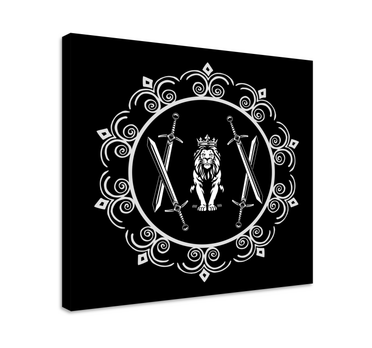 Obraz drzewa lwa z mieczami - TenStickers