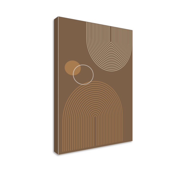 Obraz geometryczny wzory krzywych linii - TenStickers