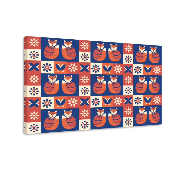 Obraz koty przyjazny wzór z kotami - TenStickers