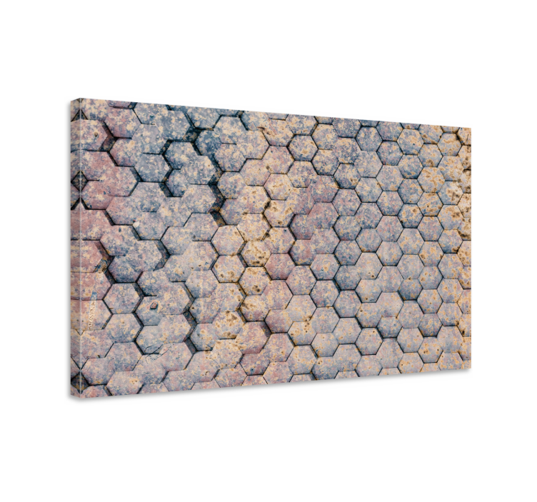Obraz geometryczny w wzór heksagonalny - TenStickers