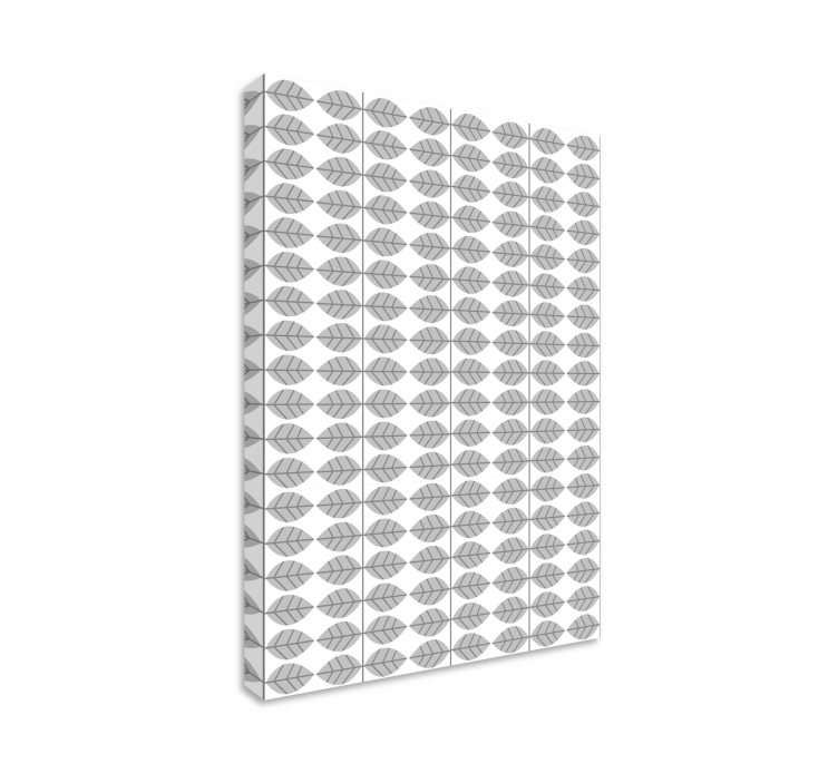 Obraz kwiaty i rośliny w stylizowanym wzorze liści - TenStickers