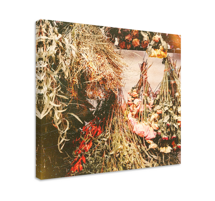 Obraz kwiaty i rośliny – suszone kompozycje kwiatowe - TenStickers