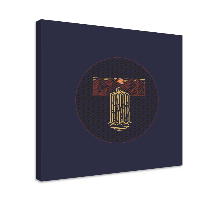 Obraz krajobrazy spokojny widok wodospadu - TenStickers