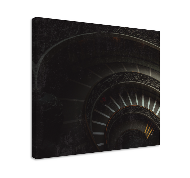 Obraz abstrakcyjny głębokość spiralnych schodów - TenStickers