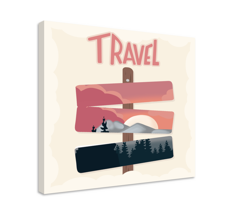 Obraz miasto kierunkowskaz podróżniczy - TenStickers