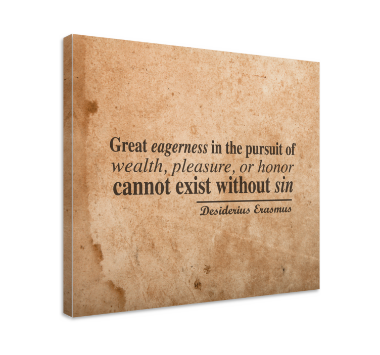 Obraz z napisami pragnienie i bogactwo - TenStickers