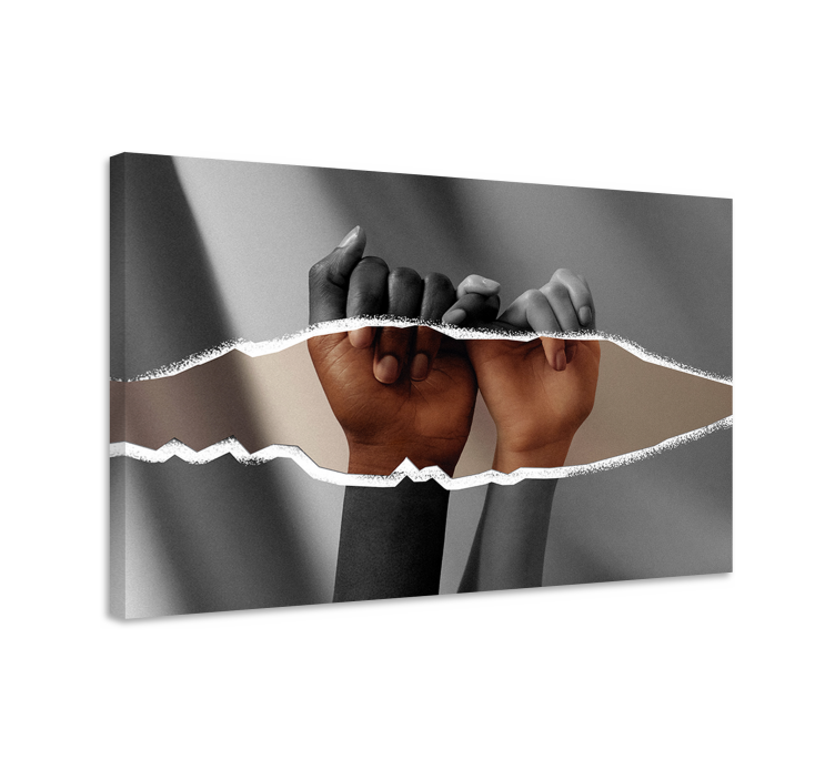 Obraz z postaciami ręce razem - TenStickers