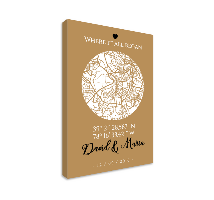 Personalizowany obraz Gdzie to wszystko się zaczęło - TenStickers