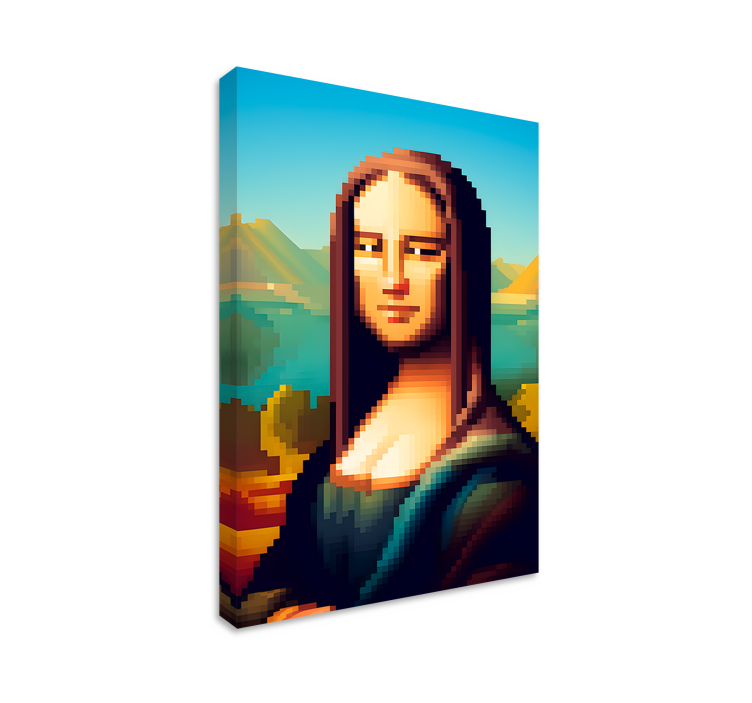 Obraz artystyczny sztuka pikselowa giocondy - TenStickers