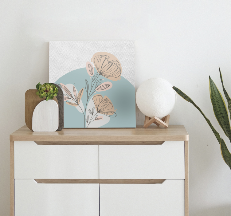 Obraz kwiaty i rośliny stylizowany elegancki układ - TenStickers