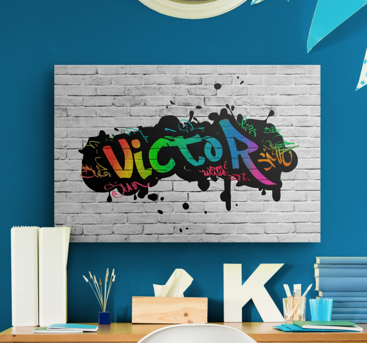 Obraz do sypialni niestandardowa nazwa graffiti - TenStickers