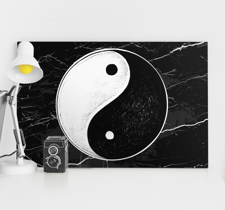 Obraz zen z symbolem yin yang - TenStickers