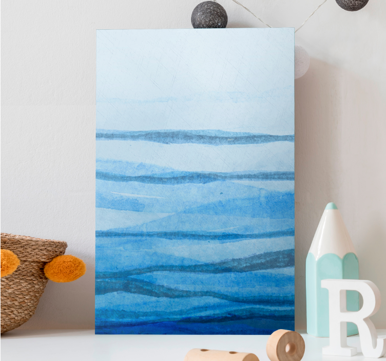 Obraz nowoczesny Paski z efektem ombre w niebieskich odcieniach - TenStickers