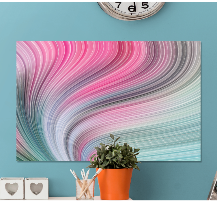 obrazy nowoczesne Wielokolorowe artystyczne paski ukośne - TenStickers