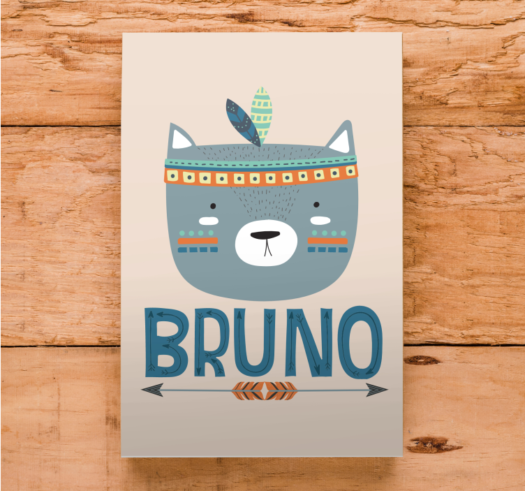 Obraz 3d urocza twarz zwierzęcia - TenStickers