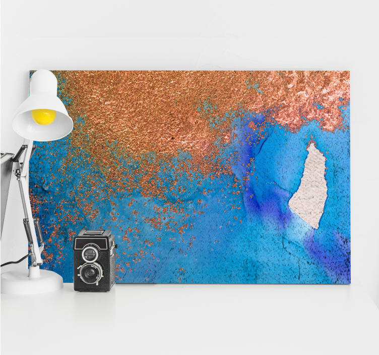 Obraz abstrakcyjny niebieski z fakturą - TenStickers