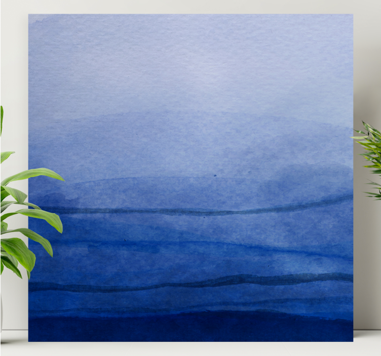 Obraz abstrakcyjny w warstwach niebieskich tonów - TenStickers