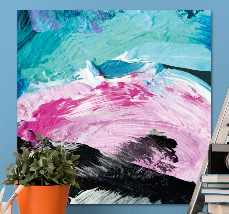 Obraz abstrakcyjny wiry dynamicznych kolorów - TenStickers