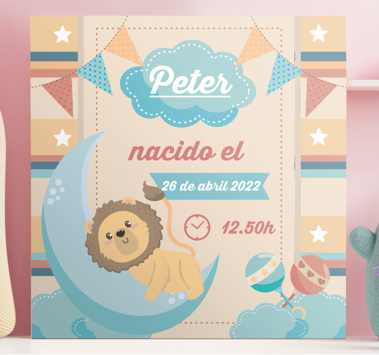 Obraz dla dzieci uroczystość lwa i księżyca - TenStickers