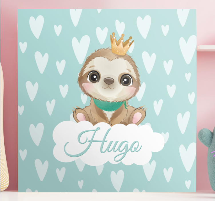 Obraz do pokoju dziecięcego Słodkie lenistwo dla chłopca z imieni - TenStickers