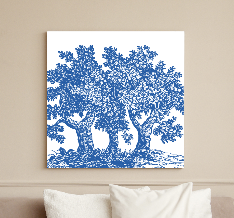 Obraz drzewa Niebieskie magiczne drzewo - TenStickers