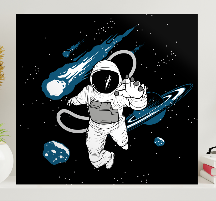 Obraz gry wideo astronauta w uniwersum - TenStickers