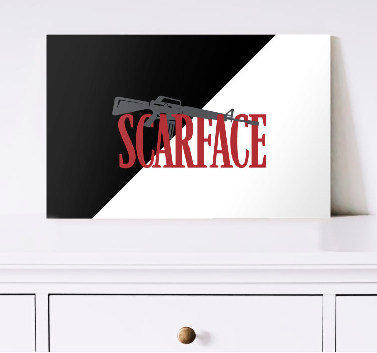 Obraz gry wideo logo broni scarface - TenStickers