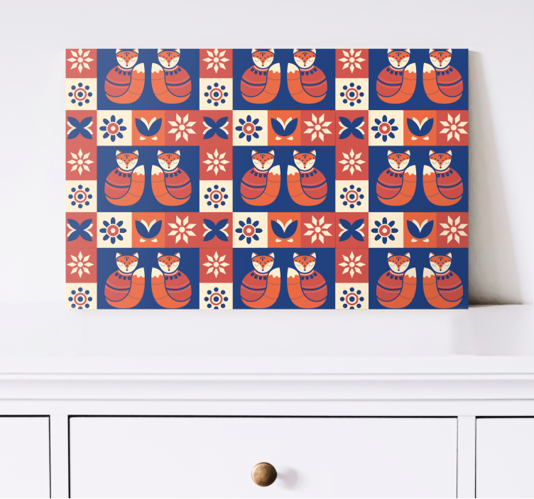 Obraz koty przyjazny wzór z kotami - TenStickers