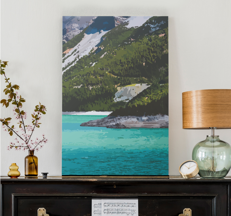 Obraz krajobrazy spokojny widok na góry - TenStickers