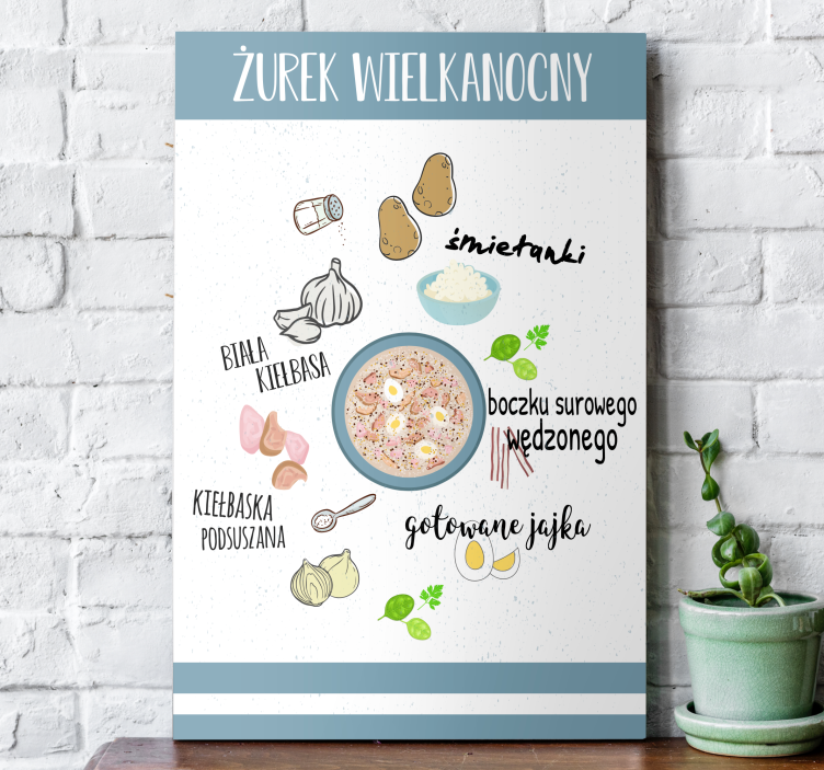 Obraz do kuchni "Żurek wielkanocny" - TenStickers