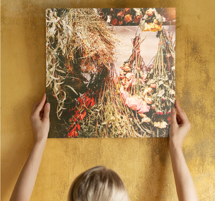 Obraz kwiaty i rośliny – suszone kompozycje kwiatowe - TenStickers