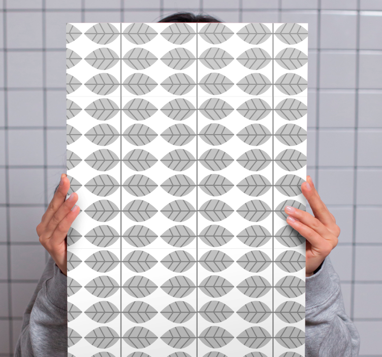 Obraz kwiaty i rośliny w stylizowanym wzorze liści - TenStickers