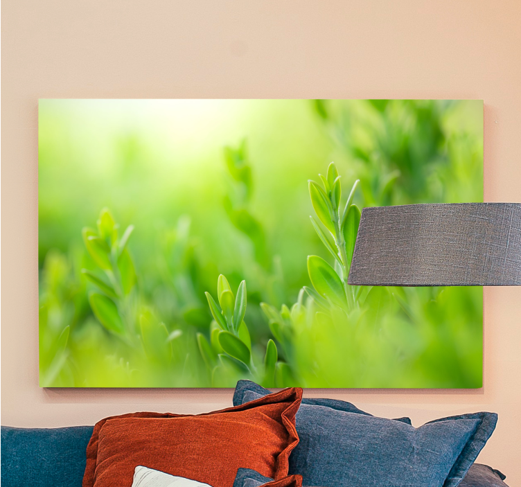 Obraz kwiaty i rośliny z bliska soczysta zieleń - TenStickers