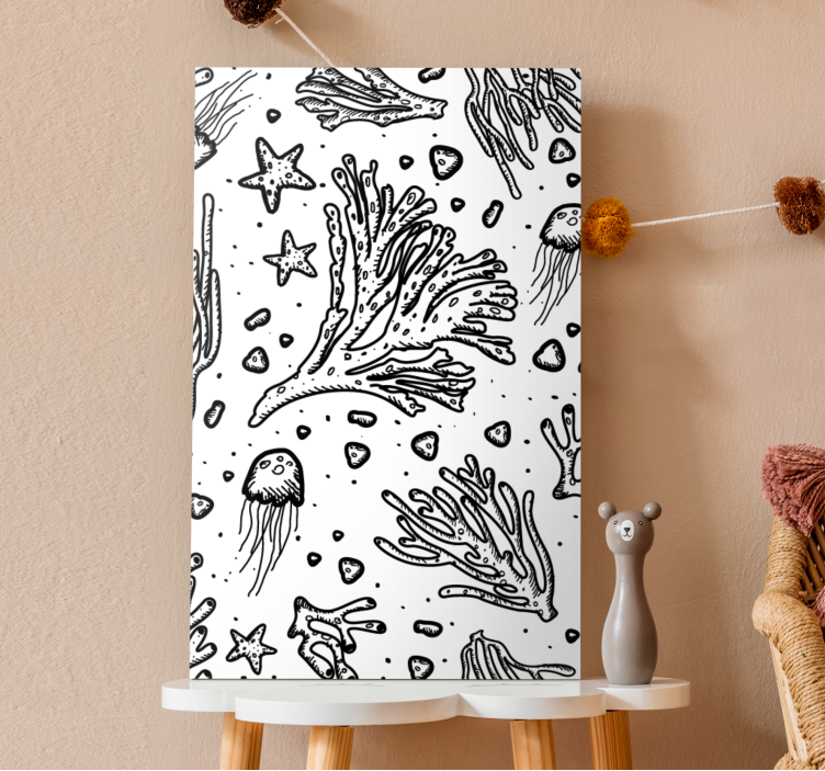 Obraz motyw morski Życie w rafie koralowej - TenStickers