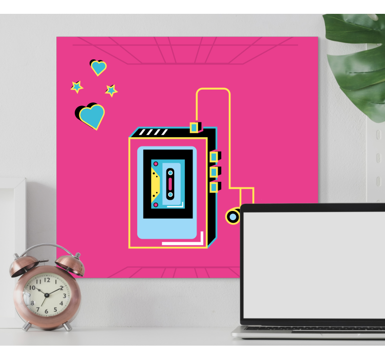 Obraz muzyka retro miłość do kaset - TenStickers