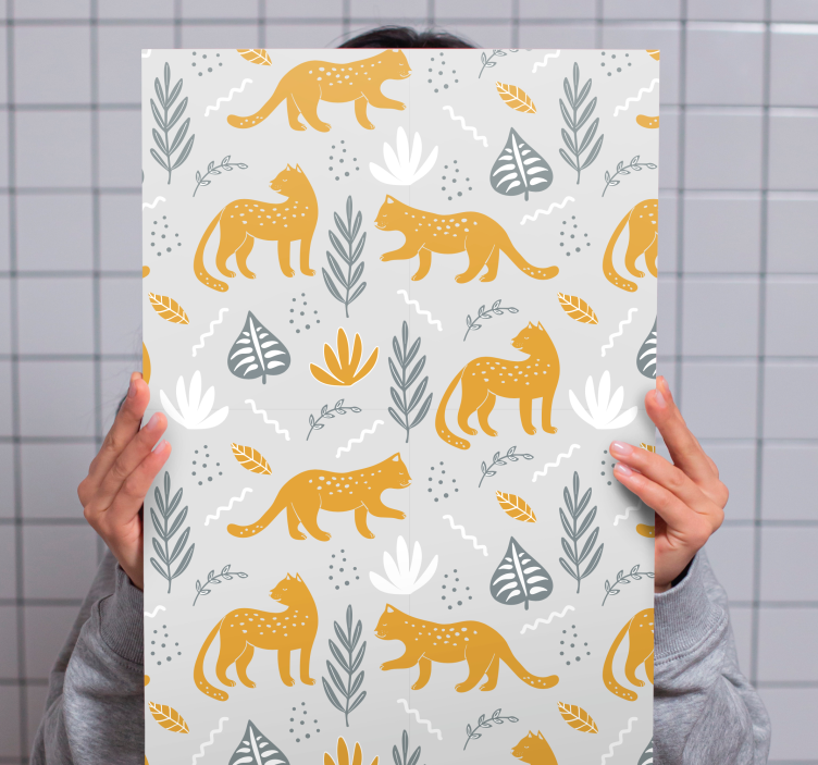 Obraz psy w radosny wzór zwierząt - TenStickers