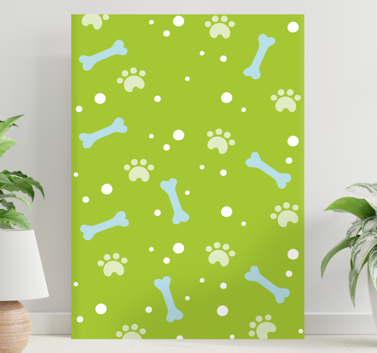 Obraz psy w wzór odcisków łap - TenStickers
